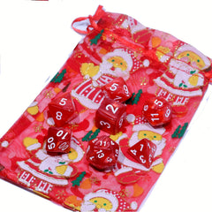 7pcs Christmas Themed Polyhedral Dice Set for Board Game - Holiday Birthday Gift