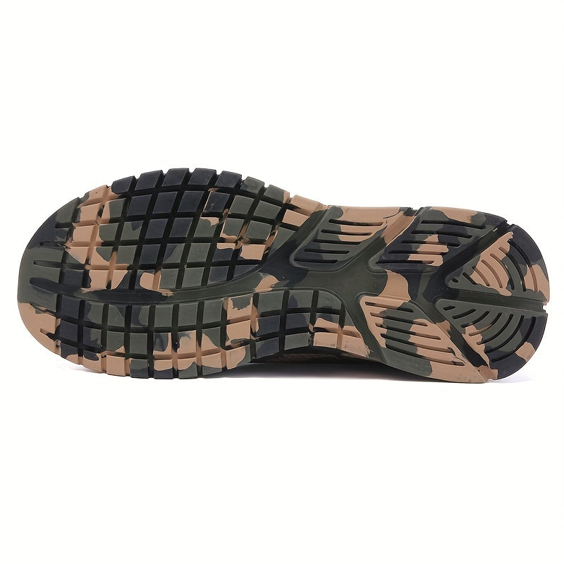 Men's Camo Lace up Sneakers Breathable Athletic Shoes