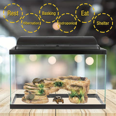 Resin Dock Rectangular Turtle Tank Decoration
