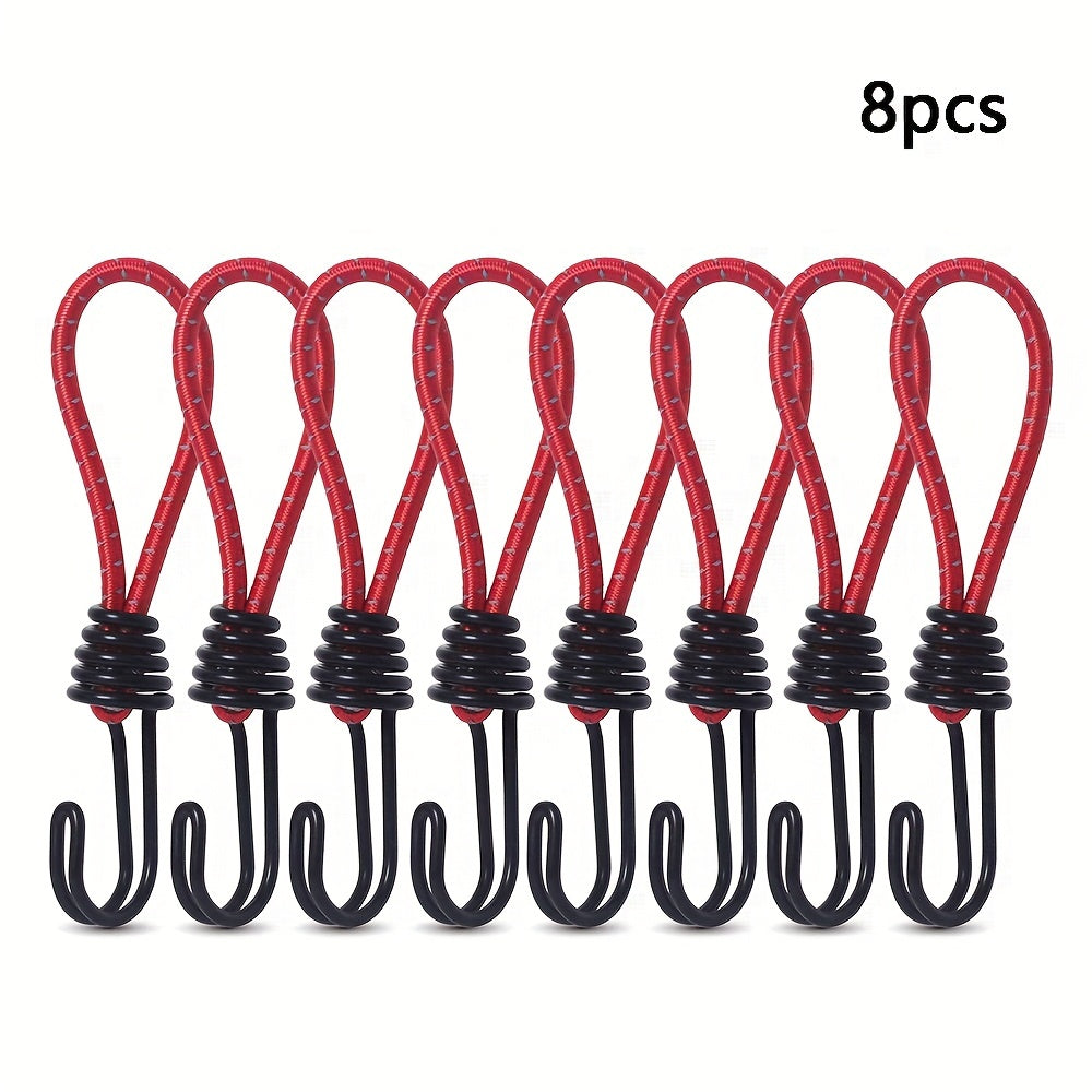 8pcs Camping Tent Elastic Rope Hook Bundle Canopy Accessories