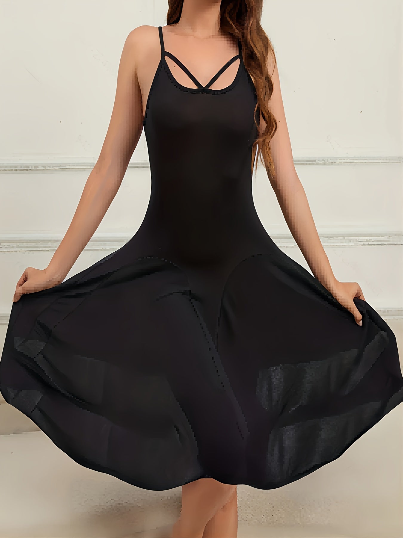 Sexy Solid Slip Nightdress Backless Sleep Dress Women's Sleepwear