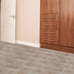 10pcs Grey Peel & Stick Floor Tiles 0.6mm PVC Flooring Waterproof for Bathroom