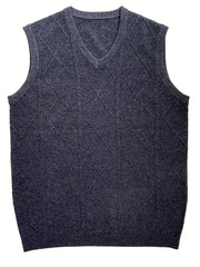 Men's Wool Knitted Vest for Autumn Winter
