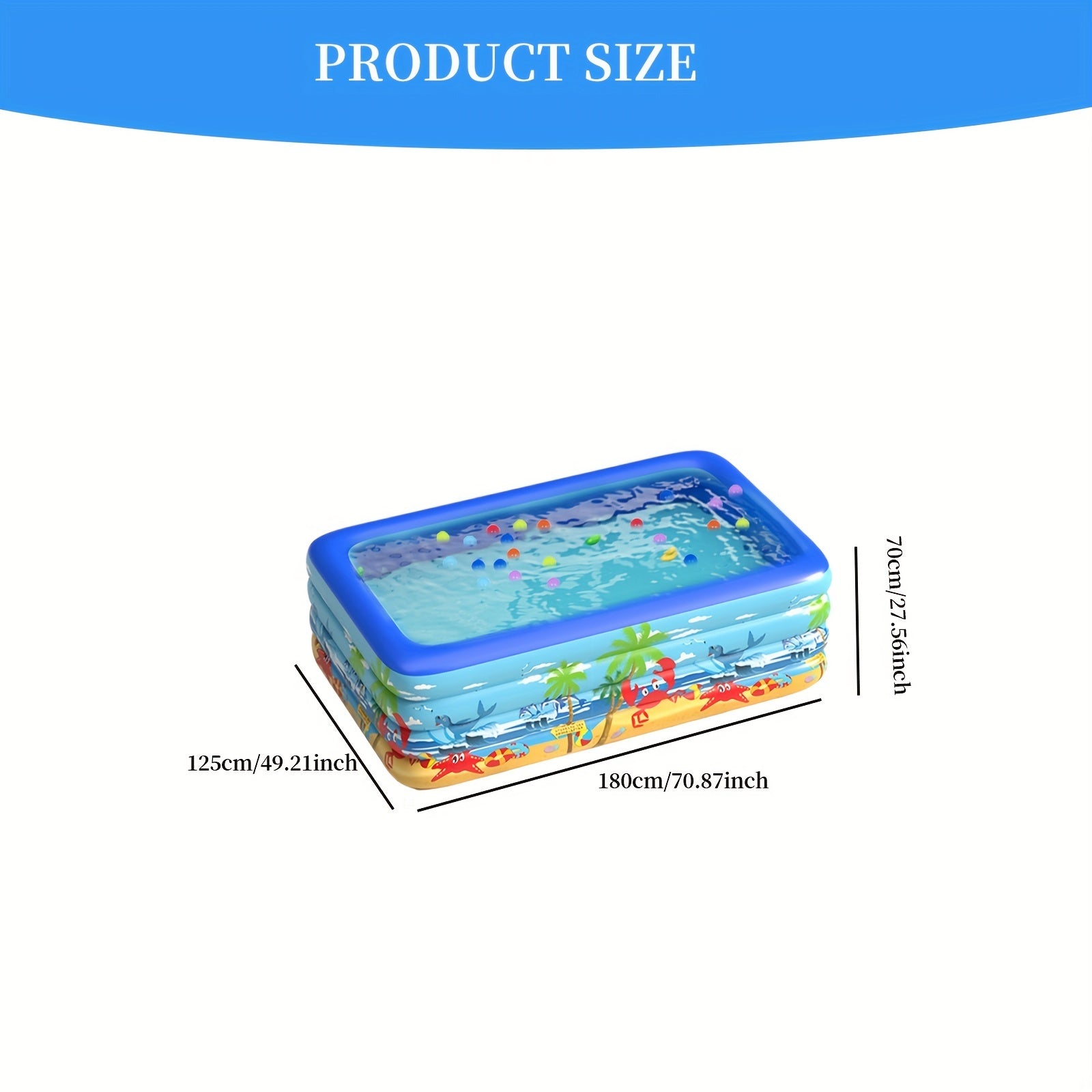 71 49 28inch Beach 4 ring Baby Swimming Pool
