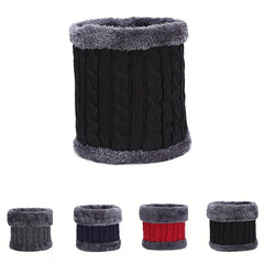 Winter Scarf Neck Gaiter Velvet Thick Warm Knitted Neck Cover