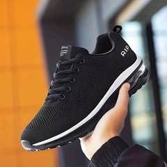 Men's Lightweight Knit Sneakers Breathable Lace-up Shoes
