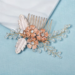 Bridal Crystal Flower Hair Comb Set