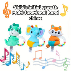 Baby Bell Toy Cartoon Animal Hand Cranked Bell Toy for Strollers & Beds