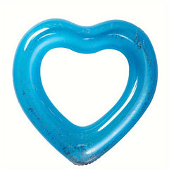 Glitter Love Heart Inflatable Swim Ring Toy