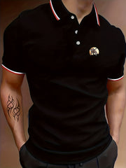 Men's Fierce Dog Print Polo Shirt
