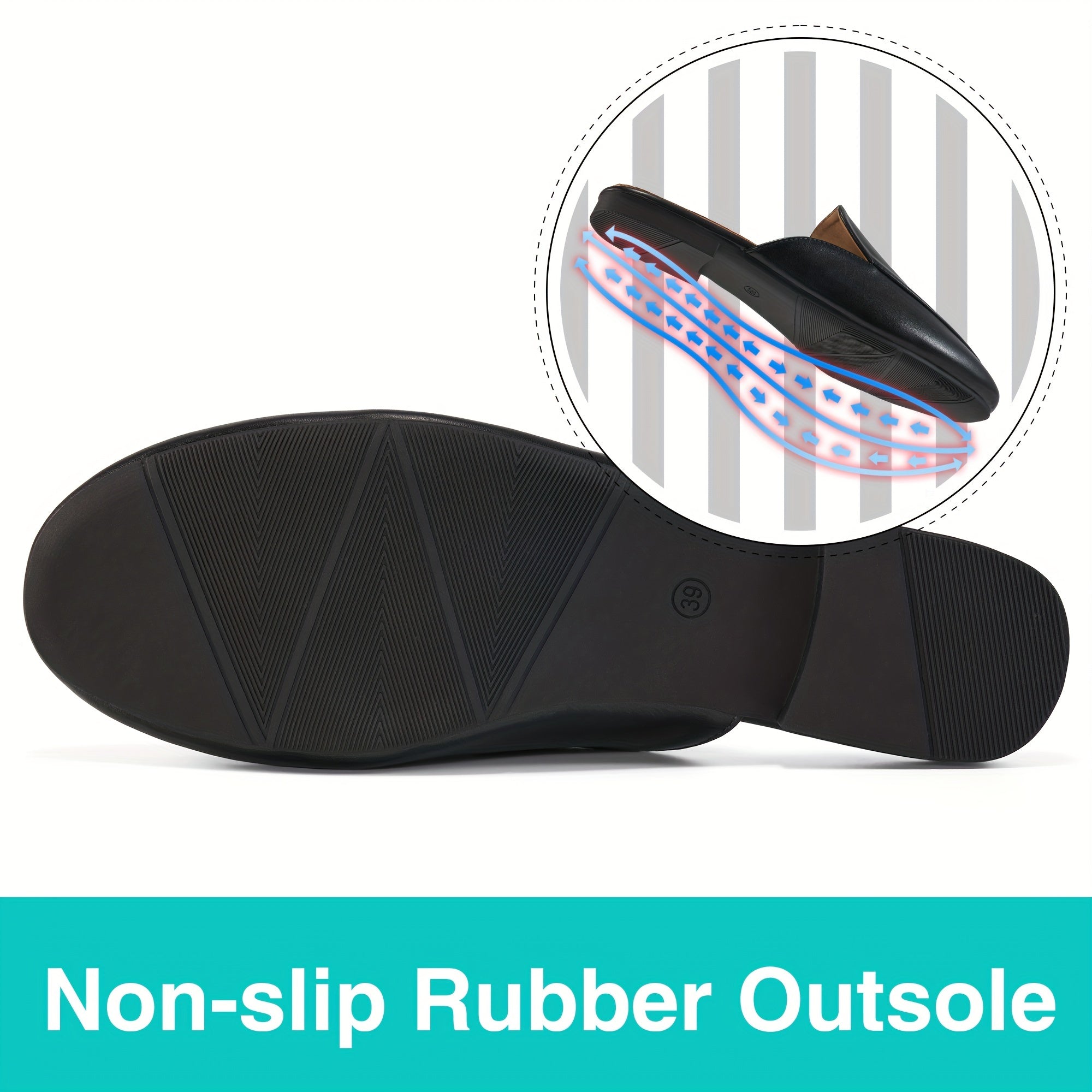 Women's Square Toe Mules Slip On Flat Loafers