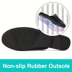 Women's Square Toe Mules Slip On Flat Loafers