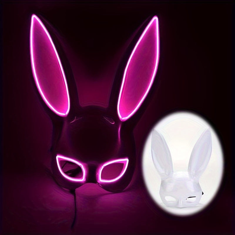 Christmas Prom Luminous Rabbit Mask Cartoon Rabbit Mask Easter Dress Up