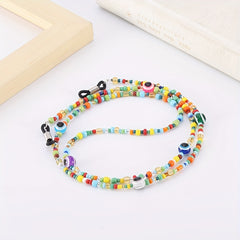Colorful Eyeball Beaded Glasses Chain Anti-lost Decorative Chain