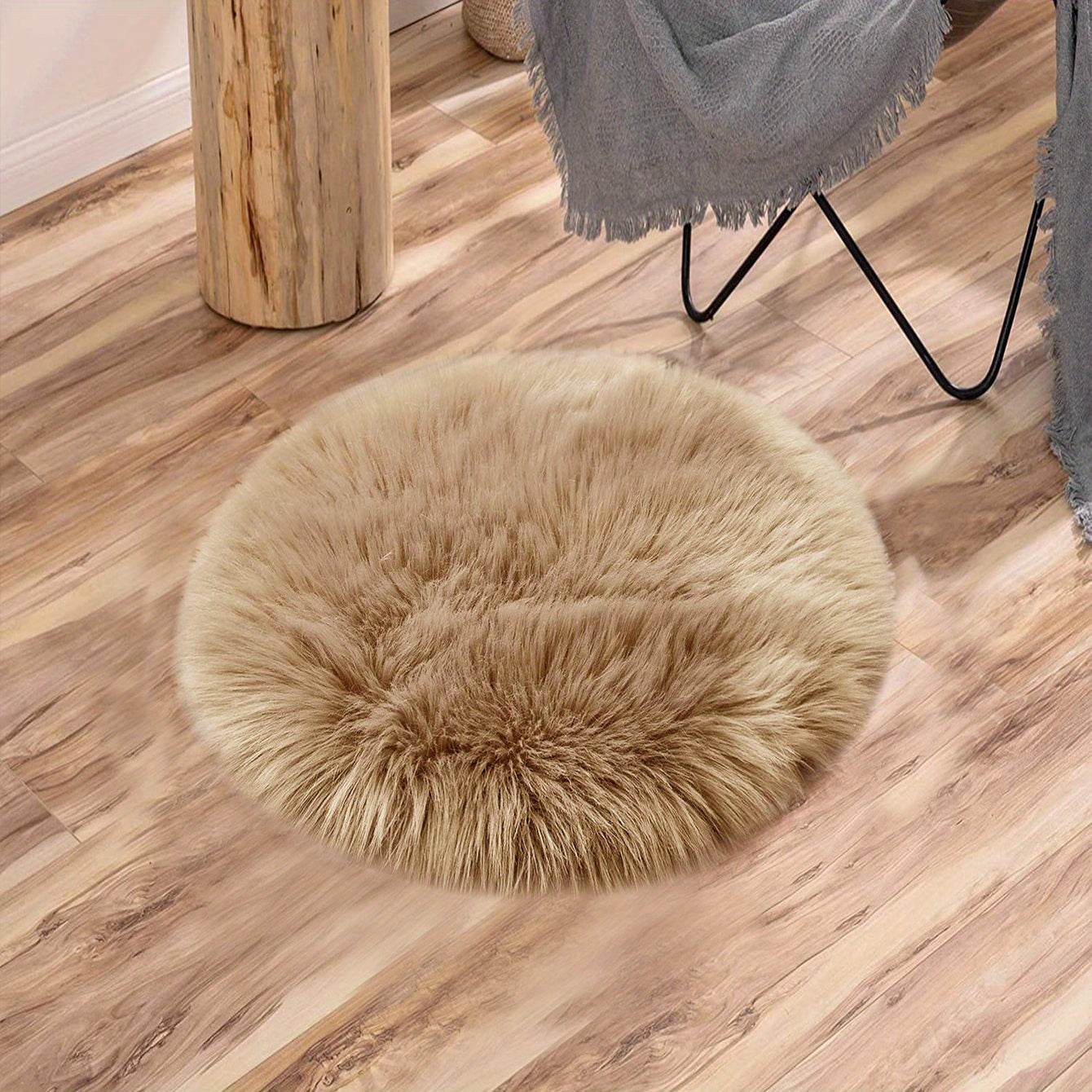 Soft Faux Fur Chair Cover for Living Room and Bedroom Decor