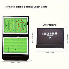 Foldable Strategy Coach Board Soccer Coaching Board Portable Soccer Referee Kit
