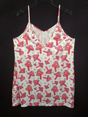 Mushroom & Star Print V Neck Cami Nightdress