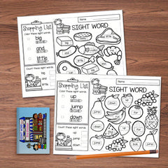 Sight Word Shop Workbook for Preschool Kindergarten First Grade