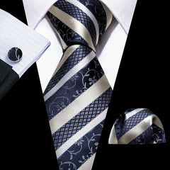 Barry Wang Golden Silk Paisley Tie Set