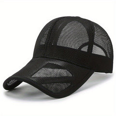 Hollow Out Brim Baseball Cap Summer Mesh Visor Cap for Hiking