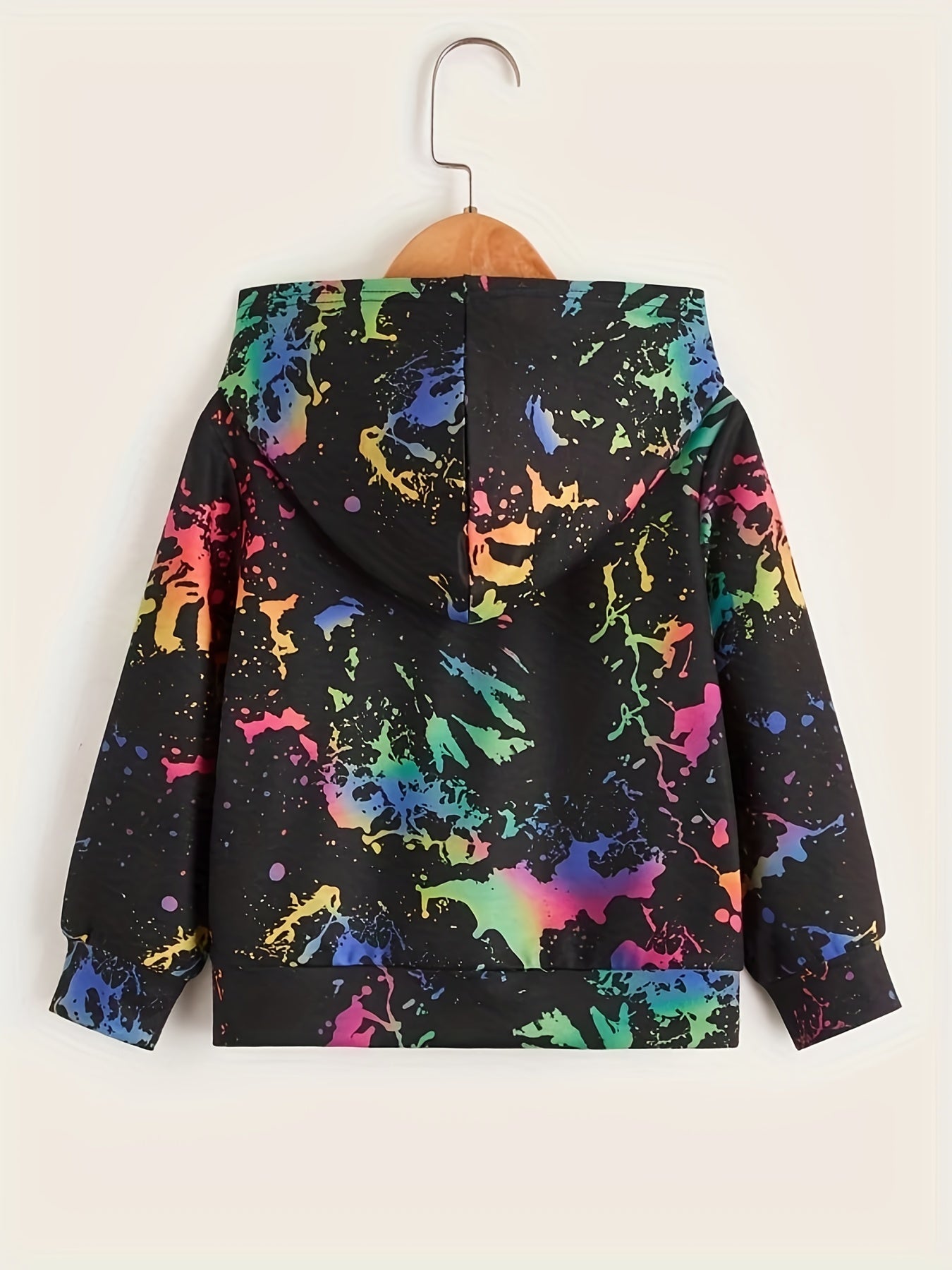 Boy's Splash Ink Print Hoodie Pullover Sweatshirt