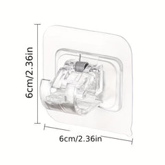 2pcs Curtain Rod Hook Fixer Stick on Rod Bracket Clip
