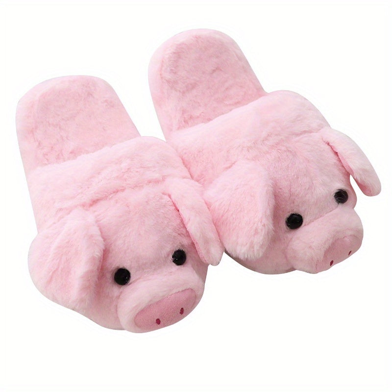 Women's Fluffy Novelty Slippers Plush Indoor Shoes Bedroom Mute Slippers