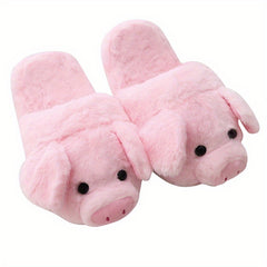 Women's Fluffy Novelty Slippers Plush Indoor Shoes Bedroom Mute Slippers