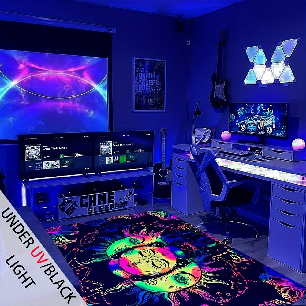 Large 3D Gaming Area Rug Machine Washable Living Room Gamepad Carpet Bedroom