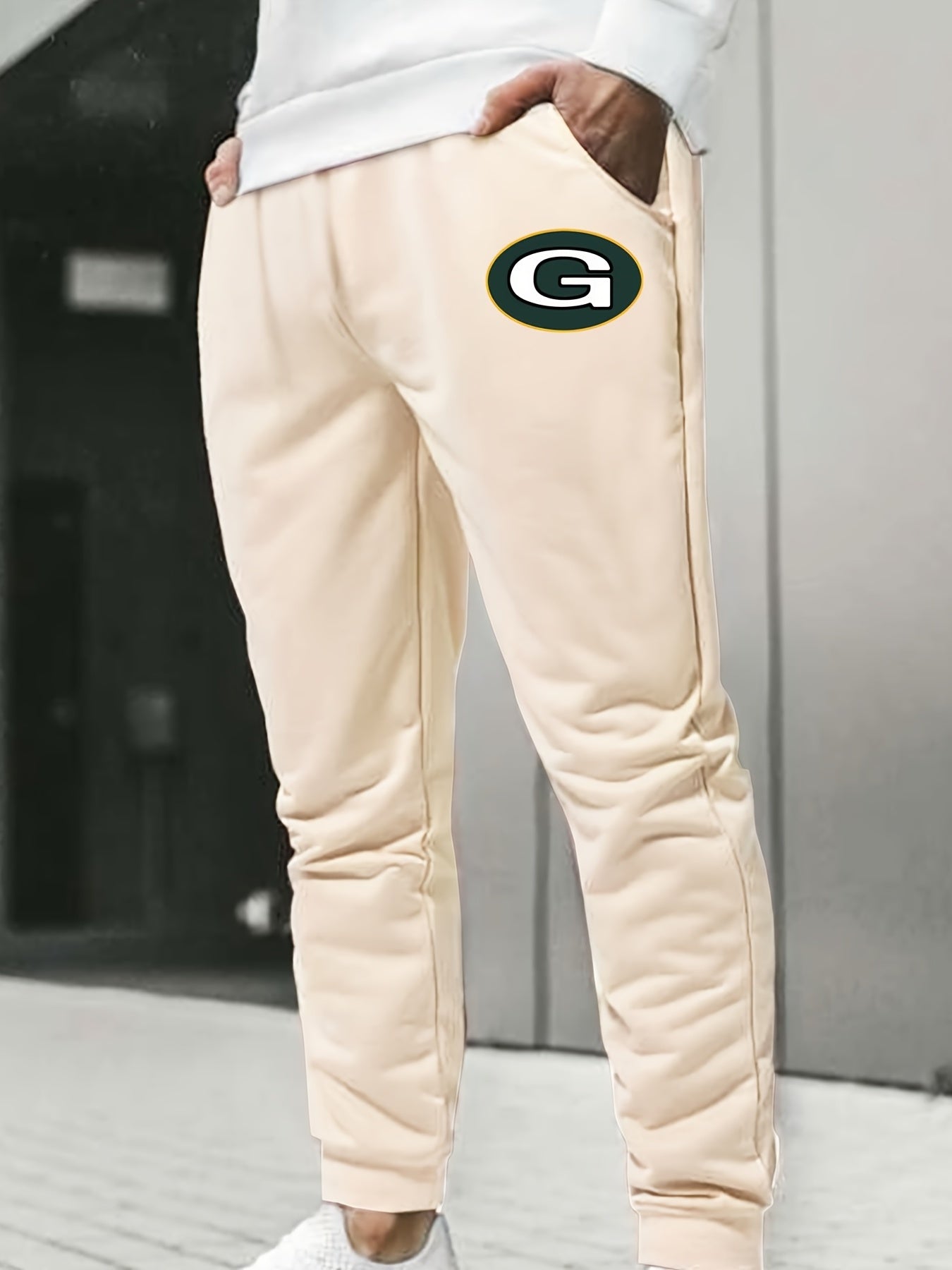 Men's Foot Bowl Cartoon Print Sweatpants with Pockets