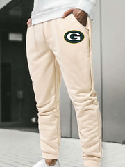 Men's Foot Bowl Cartoon Print Sweatpants with Pockets