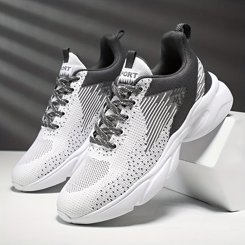 Men's Lace up Running Shoes Shock absorbing Breathable Sneakers