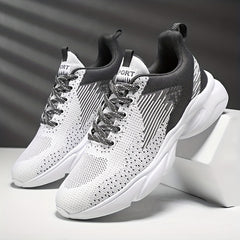 Men's Lace up Running Shoes Shock absorbing Breathable Sneakers