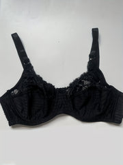 Women's Mini Bow Knot Lace Striped Underwire Bra Plus Size