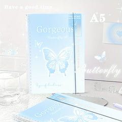 A5 B5 74 Sheets Butterfly Cover Waterproof Notebook