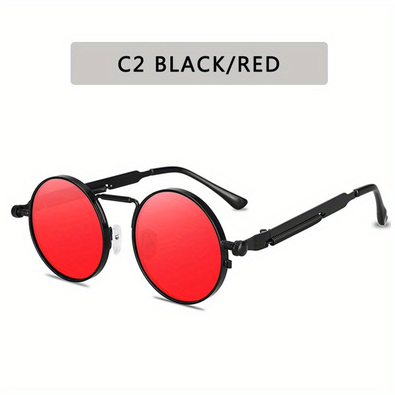 Steampunk Round Metal Sunglasses Retro Vintage UV400
