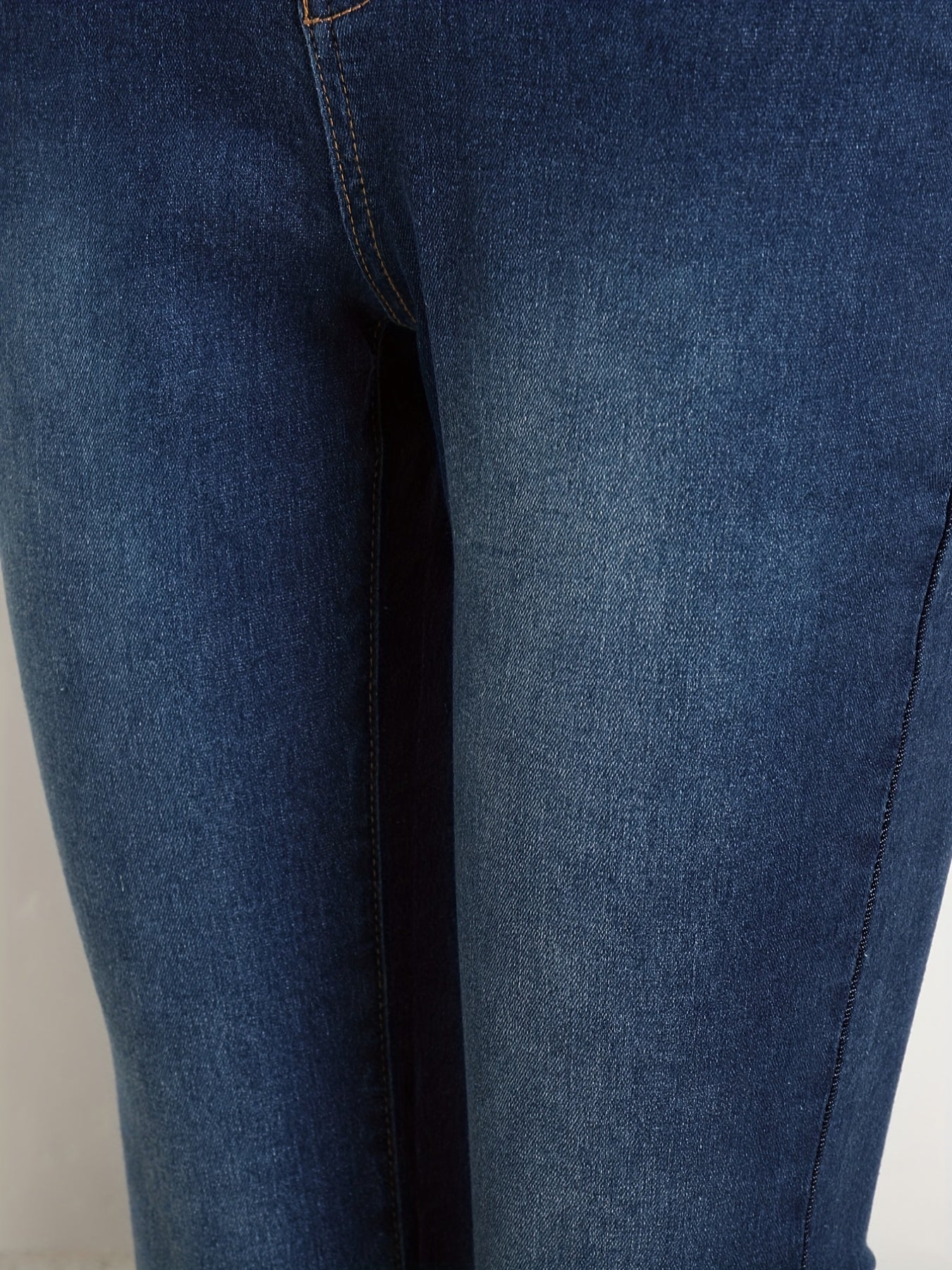 Dark Mid Stretch Flared Jeans Bootcut