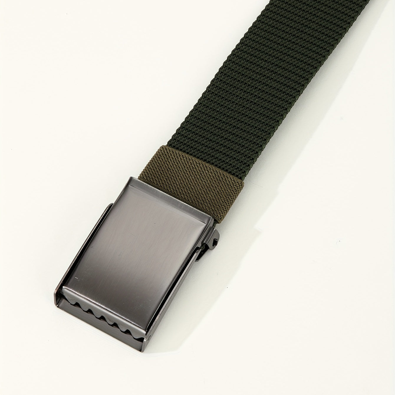 Green Automatic Buckle Knitting Casual Belt For Men