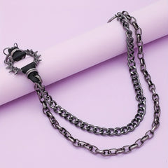 Retro Metal Punk Rock Hip Hop Chain Keychain Men