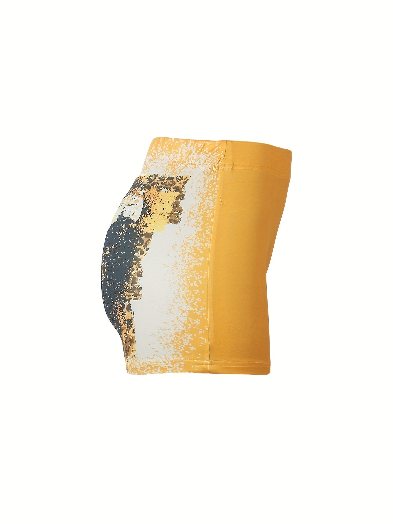Graphic Print Skinny Shorts Casual Shorts For Spring & Summer