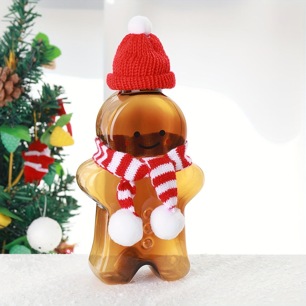 500ml Christmas Snowman Water Bottle Leakproof Juice Milk Cup