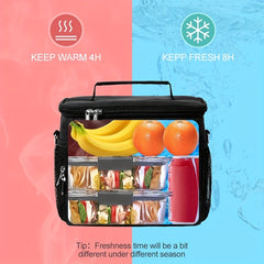 Leakproof Insulated Lunch Bag for Office School Waterproof Adjustable Strap