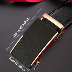 Men's PU Leather Automatic Buckle Belt Wedding Daily