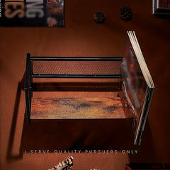 Wood and Iron Vinyl Record Holder