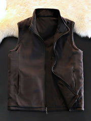 Men's Polar Fleece Reversible Vest for Autumn Winter