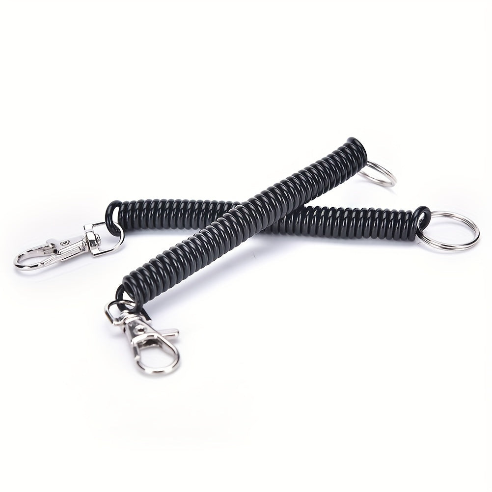 Telescopic Plastic Spring Lanyard Keychain