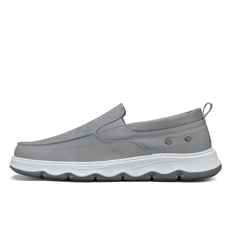 Men's Canvas Slip On Loafers Outdoor Walking Shoes