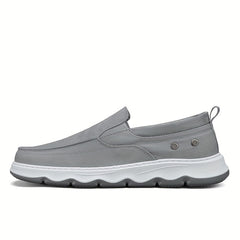 Men's Canvas Slip On Loafers Outdoor Walking Shoes