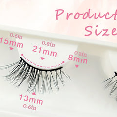 7 Pairs Natural Cross Curling Cat Eye False Eyelashes for Dramatic Look