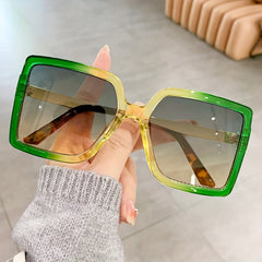 Oversized Square Sunglasses Gradient UV400